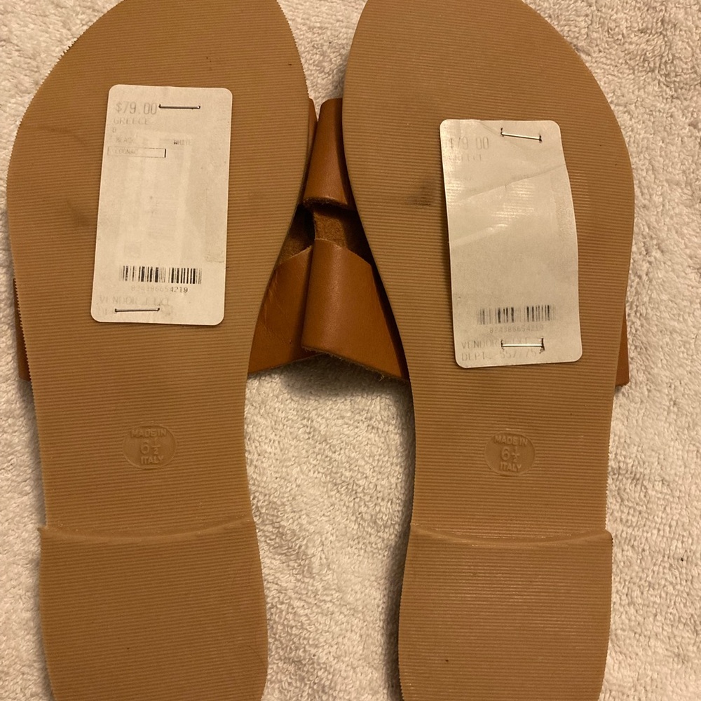 Steven by Steve Madden Sandal Womens 6.5 Brown Greece Slides Open Toe Leather - Picture 6 of 6